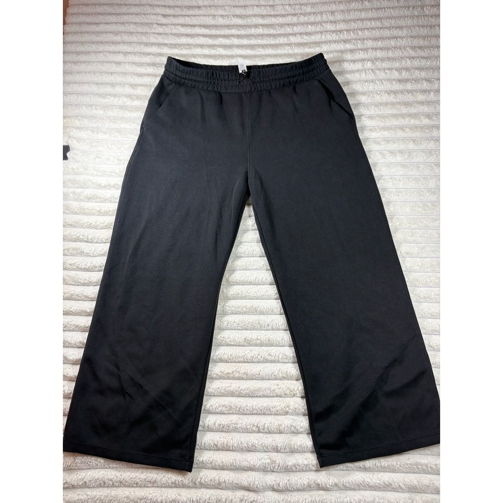 Ododos Women's Black Wide Leg Pull-On Modal Blend Comfort Pants Size L
